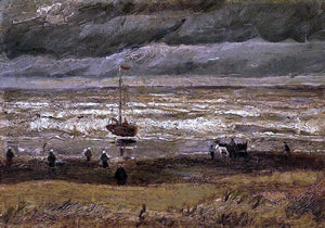  Vincent Van Gogh Beach at Scheveningen in Stormy Weather - Canvas Art Print