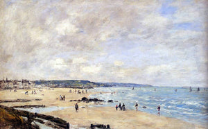  Eugene-Louis Boudin Beach at Trouville - Canvas Art Print