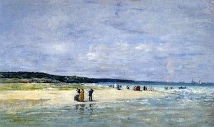  Eugene-Louis Boudin Beach near Trouville - Canvas Art Print