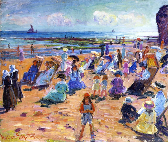  William Samuel Horton Beach Scene - Canvas Art Print