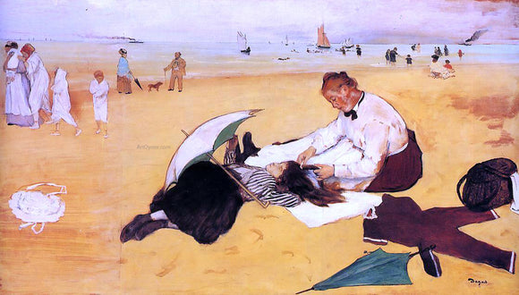  Edgar Degas Beach Scene - Canvas Art Print