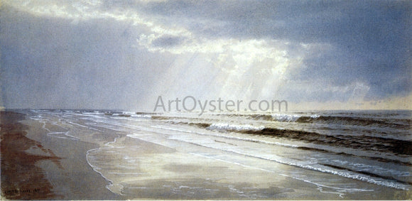  William Trost Richards Beach with Sun Drawing Water - Canvas Art Print