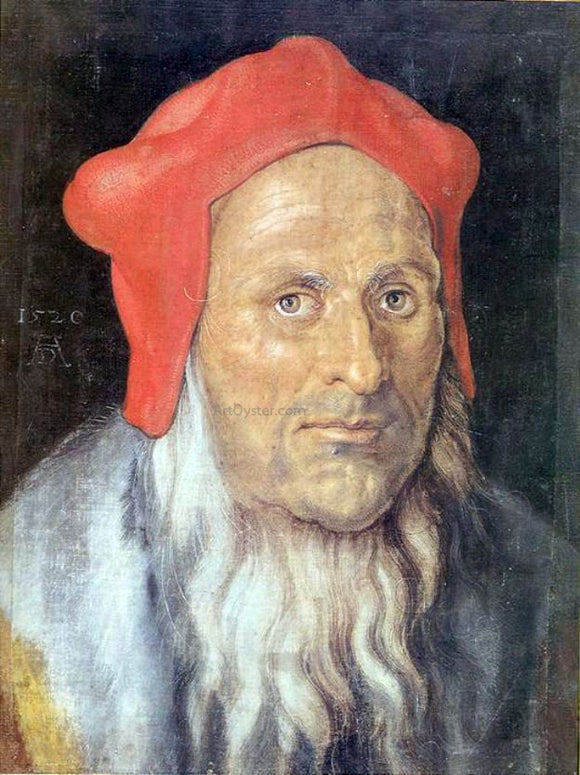  Albrecht Durer Bearded Man in a Red Cap - Canvas Art Print