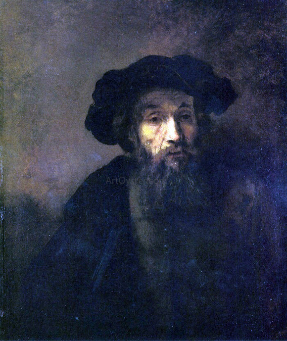  Rembrandt Van Rijn Bearded Man with a Beret - Canvas Art Print