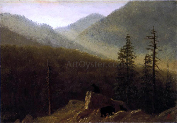  Albert Bierstadt Bears in the Wilderness - Canvas Art Print