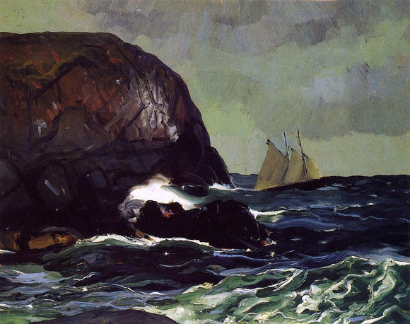  George Wesley Bellows Beating out to Sea - Canvas Art Print