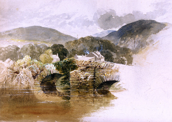  Samuel Palmer Beddgelert Bridge, North Wales - Canvas Art Print