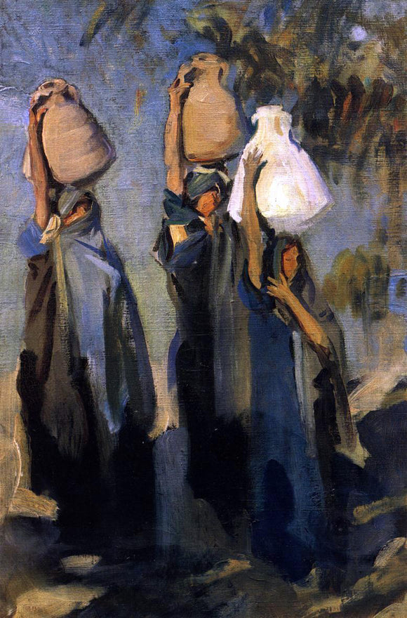  John Singer Sargent Bedouin Women Carrying Water Jars - Canvas Art Print