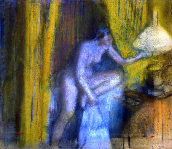  Edgar Degas Bedtime (also known as Woman Extinguishing Her Lamp) - Canvas Art Print
