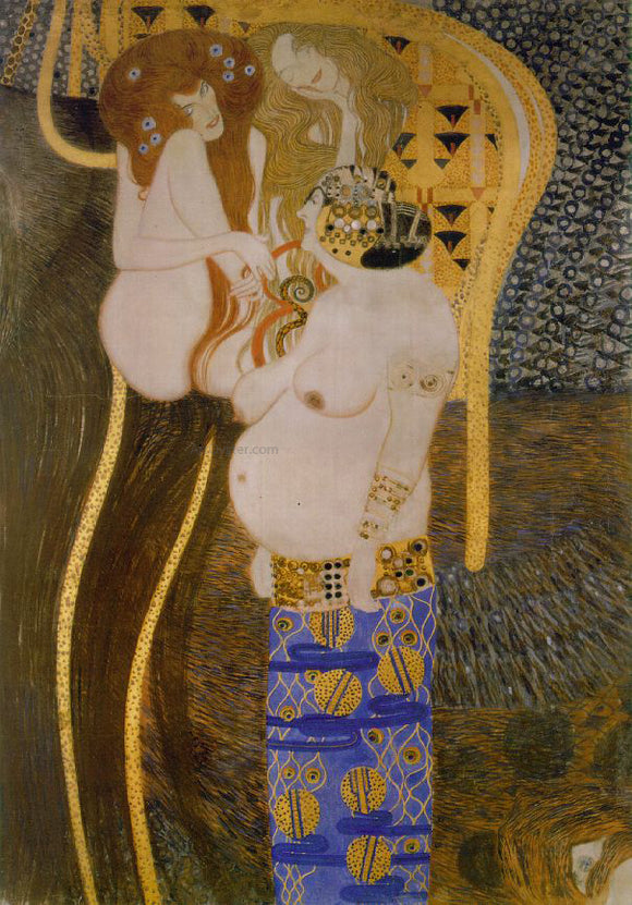  Gustav Klimt A Beethovan Frieze Detail - Canvas Art Print