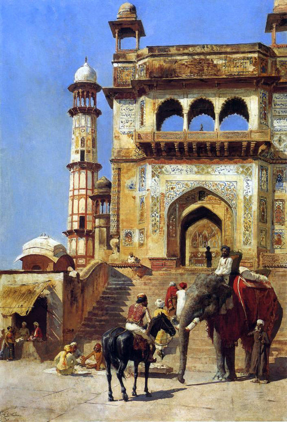  Edwin Lord Weeks Before a Mosque - Canvas Art Print