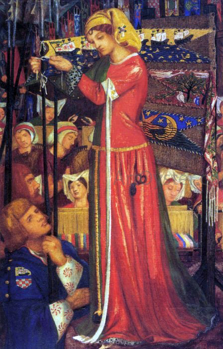  Dante Gabriel Rossetti Before the Battle - Canvas Art Print