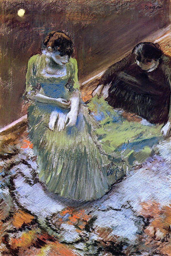  Edgar Degas Before the Curtain Call - Canvas Art Print