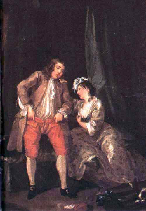  William Hogarth Before the Seduction and After - Canvas Art Print