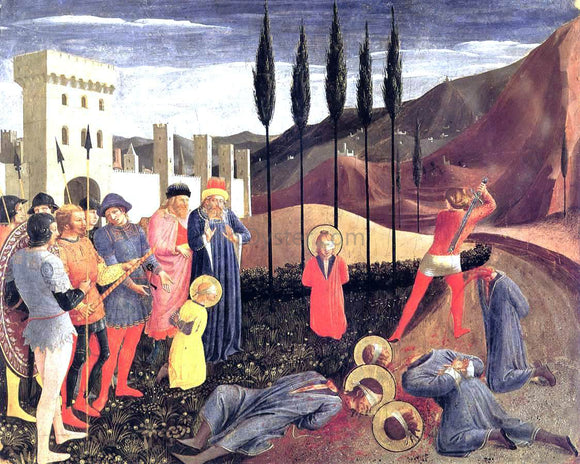  Fra Angelico Beheading of Saint Cosmas and Saint Damian (San Marco Altarpiece) - Canvas Art Print