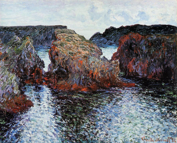  Claude Oscar Monet Belle-Ile, Rocks at Port-Goulphar - Canvas Art Print