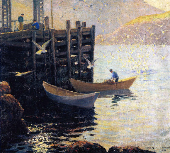  Woodhull Adams Below the Wharf - Canvas Art Print