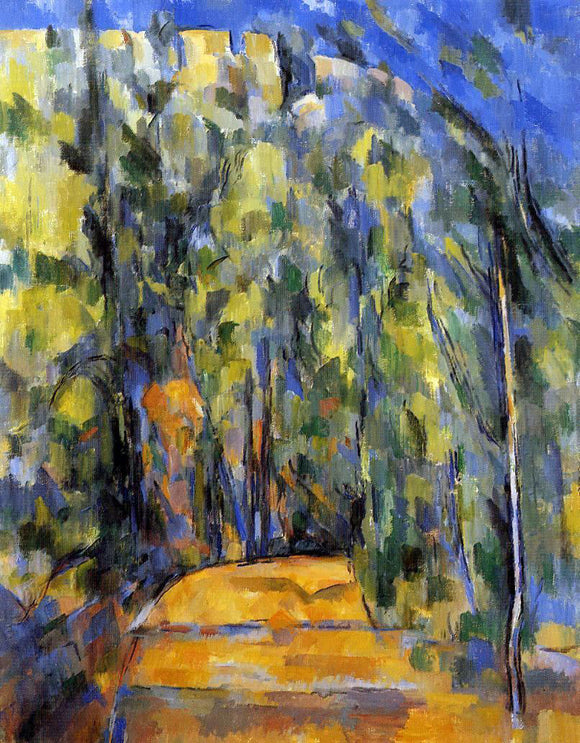  Paul Cezanne Bend in the Forest Road - Canvas Art Print