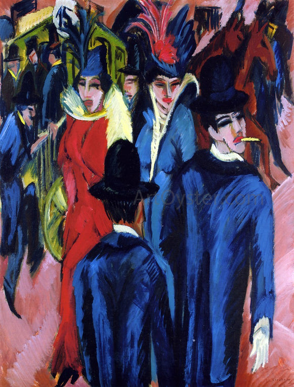  Ernst Ludwig Kirchner Berlin Street Scene - Canvas Art Print