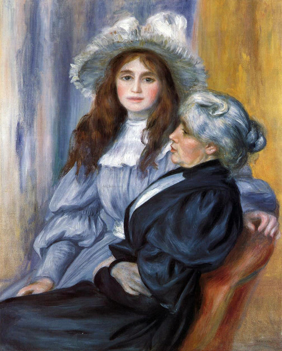  Pierre Auguste Renoir Berthe Morisot and Her Daughter Julie Manet - Canvas Art Print