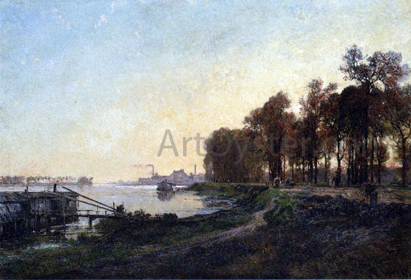  Alexandre-Rene Vernon Beside the River - Canvas Art Print