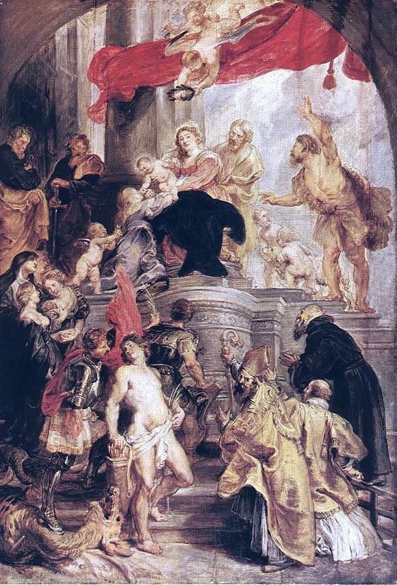  Peter Paul Rubens Bethrothal of St Catherine (sketch) - Canvas Art Print