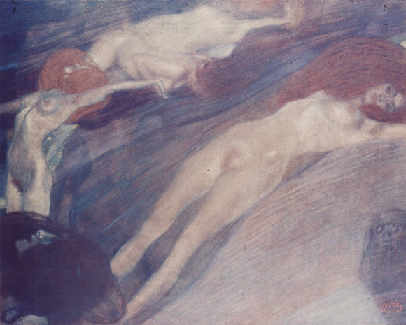  Gustav Klimt Bewegt Wasser - Canvas Art Print