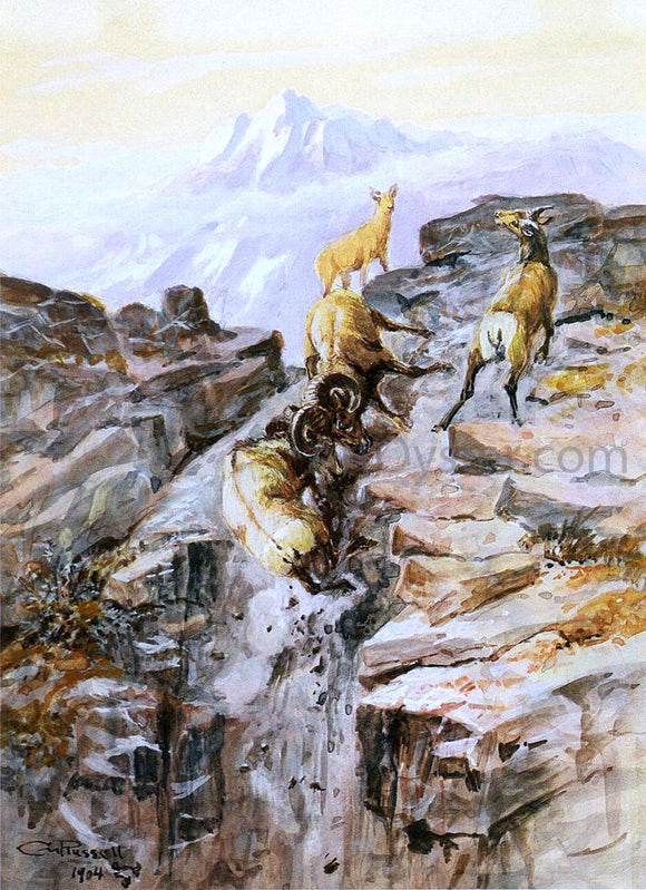  Charles Marion Russell Big Horn Sheep - Canvas Art Print