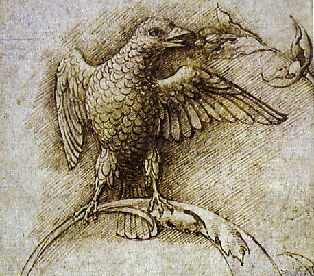  Andrea Mantegna Bird on a Branch - Canvas Art Print