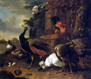  Melchior D'Hondecoeter Birds in a Park - Canvas Art Print