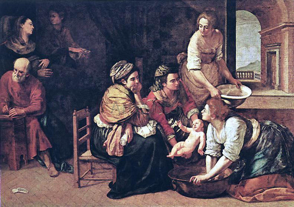  Artemisia Gentileschi Birth of St John the Baptist - Canvas Art Print