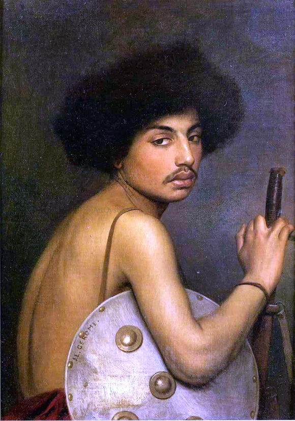  Jean-Leon Gerome Bishari, Bust of a Warrior - Canvas Art Print