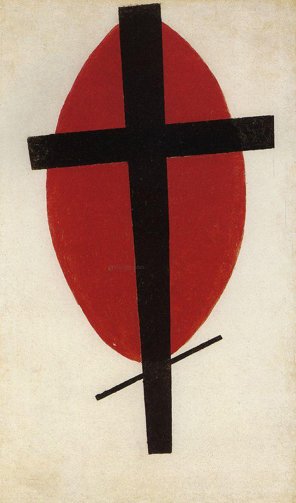  Kazimir Malevich Black Cross on a Red Oval - Canvas Art Print