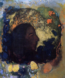  Odilon Redon Black Profile (also known as Gauguin) - Canvas Art Print