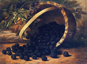  August Laux Blackberries in a Basket - Canvas Art Print