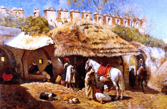  Edwin Lord Weeks Blacksmith Shop at Tangiers - Canvas Art Print