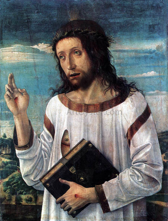  Giovanni Bellini Blessing Christ - Canvas Art Print