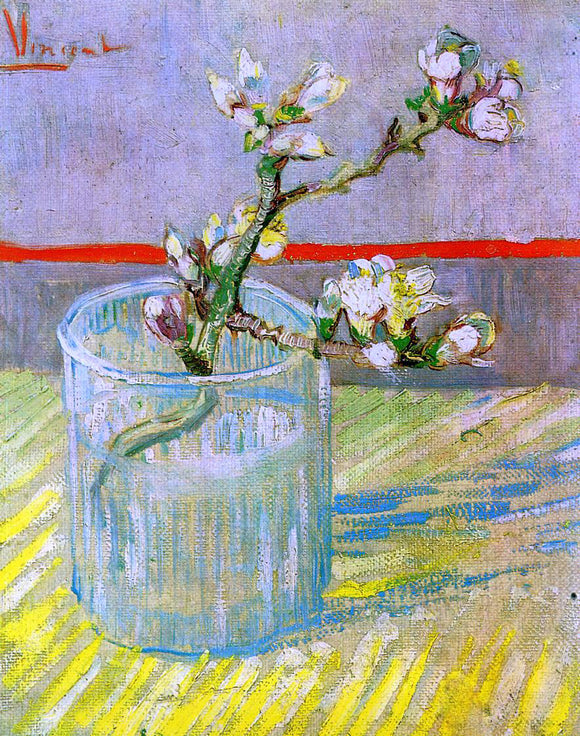  Vincent Van Gogh Blossoming Almond Branch in a Glass - Canvas Art Print