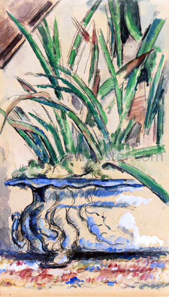 Paul Cezanne Blue Flowerpot - Canvas Art Print