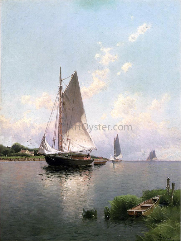  Alfred Thompson Bricher Blue Point, Long Island - Canvas Art Print