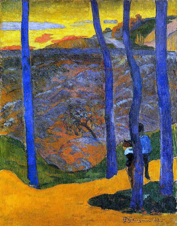  Paul Gauguin Blue Trees - Canvas Art Print