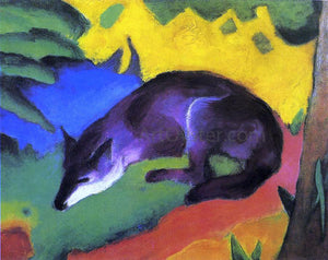  Franz Marc Blue-Black Fox - Canvas Art Print