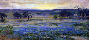  Julian Onderdonk Bluebonnets at Dusk - Canvas Art Print