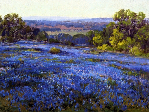  Julian Onderdonk Bluebonnets, Late Afternoon, North of San Antonio - Canvas Art Print