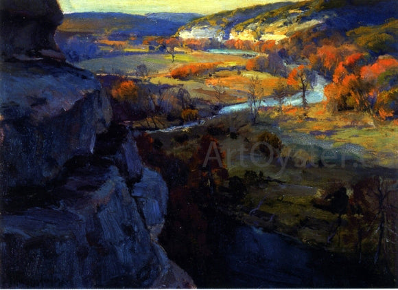  Julian Onderdonk Bluffs on the Guadalupe River, 17 Miles Above Kerryville Texas - Canvas Art Print