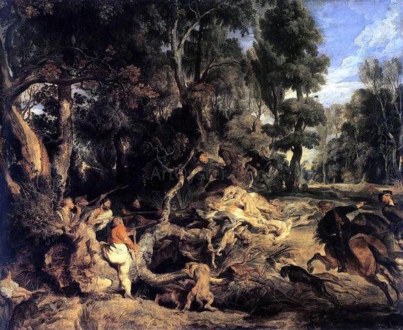  Peter Paul Rubens Boar Hunt - Canvas Art Print