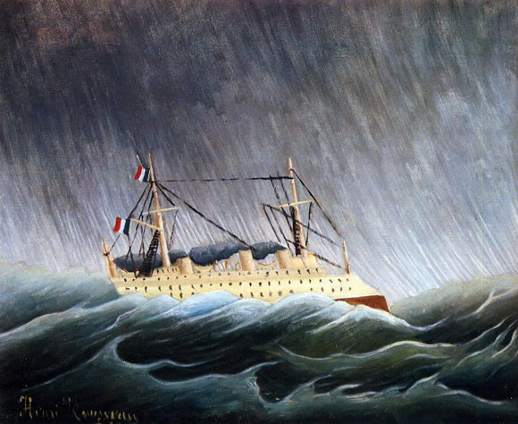  Henri Rousseau Boat in a Storm - Canvas Art Print