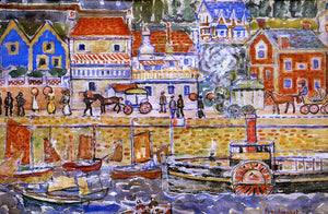  Maurice Prendergast Boat Landing, Dinnard - Canvas Art Print