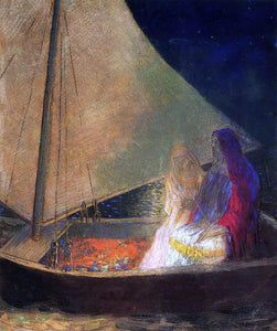  Odilon Redon Boat with Two Figures - Canvas Art Print