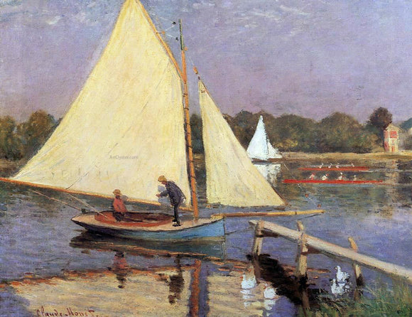  Claude Oscar Monet Boaters at Argenteuil - Canvas Art Print